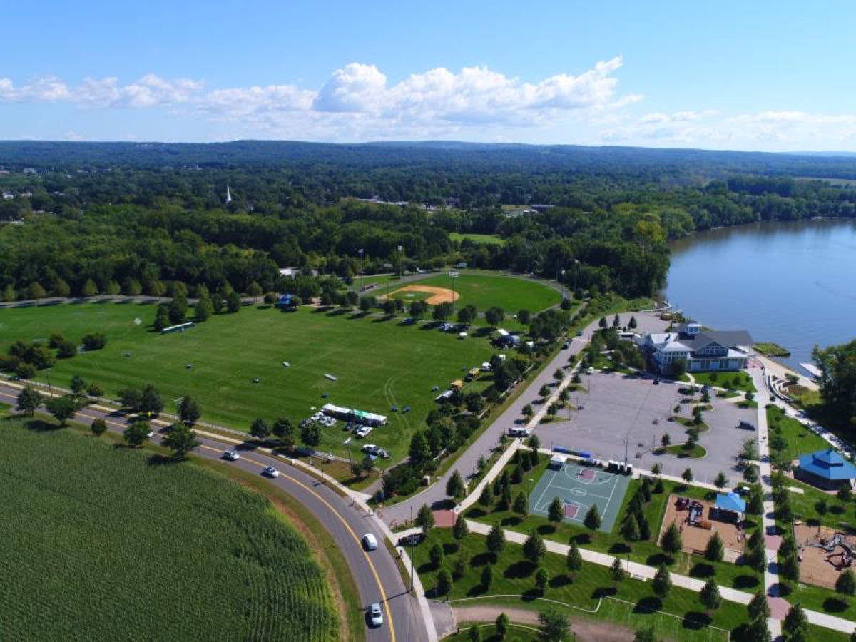 The Connecticut River waterfront in Glastonbury, Connecticut